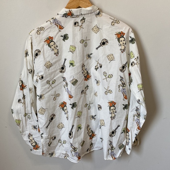 Zara novelty print blouse - Picture 4 of 8